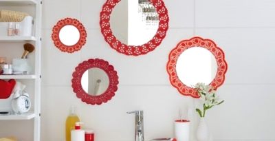 Декор зеркал в ванной