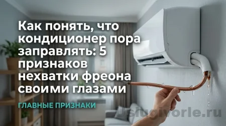 Как понять, что кондиционер пора заправлять: 5 главных признаков нехватки фреона своими глазами