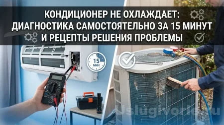 Кондиционер не охлаждает: диагностический путь от мастера за 15 минут